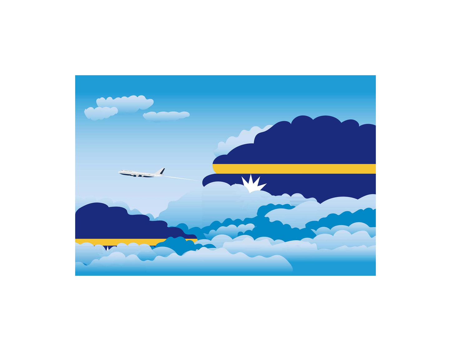 Nauru Day Clouds Blanket Throw