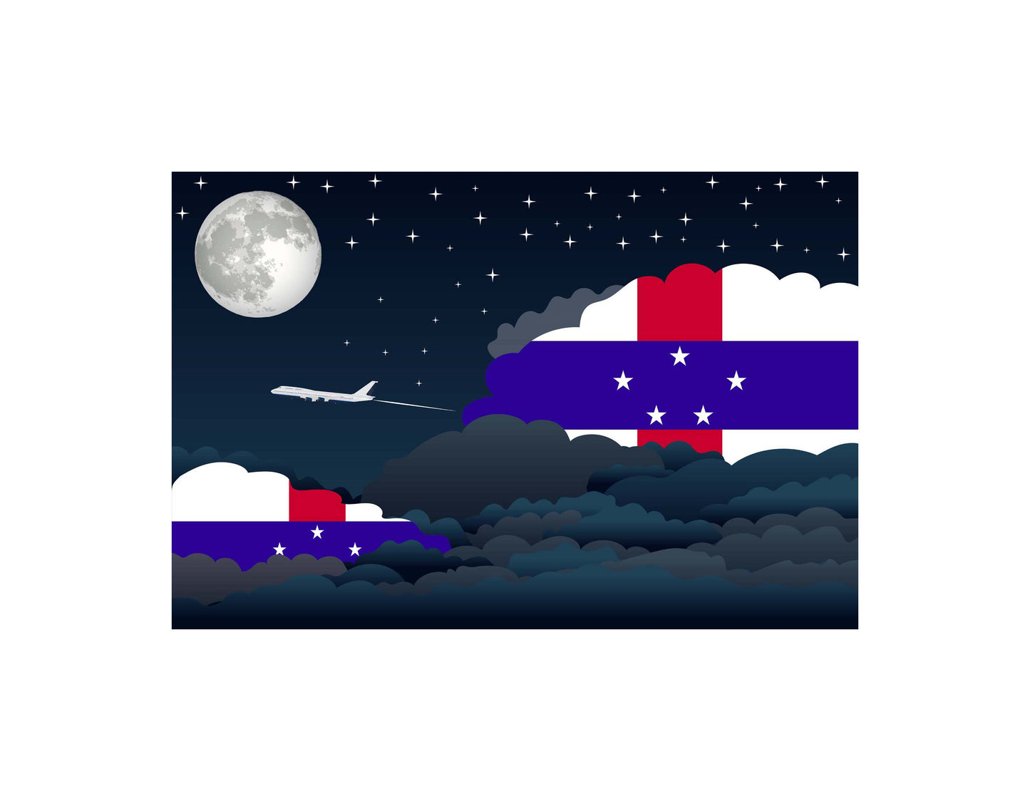 Netherlands Night Clouds Blankets & Throws | Premium Soft Blankets | City Posters Plus