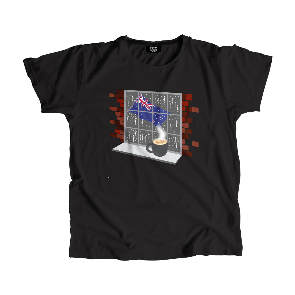 New Zealand Coffee Rain Men Unisex T-Shirt | Coffee Lover Graphic Tee
