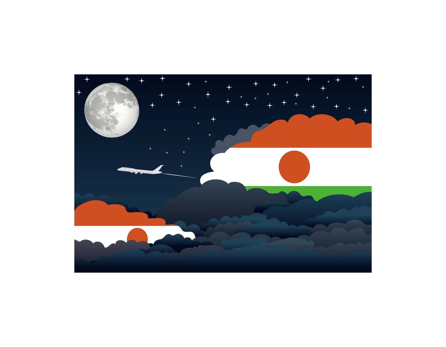 Niger Night Clouds Blankets & Throws | Premium Soft Blankets | City Posters Plus