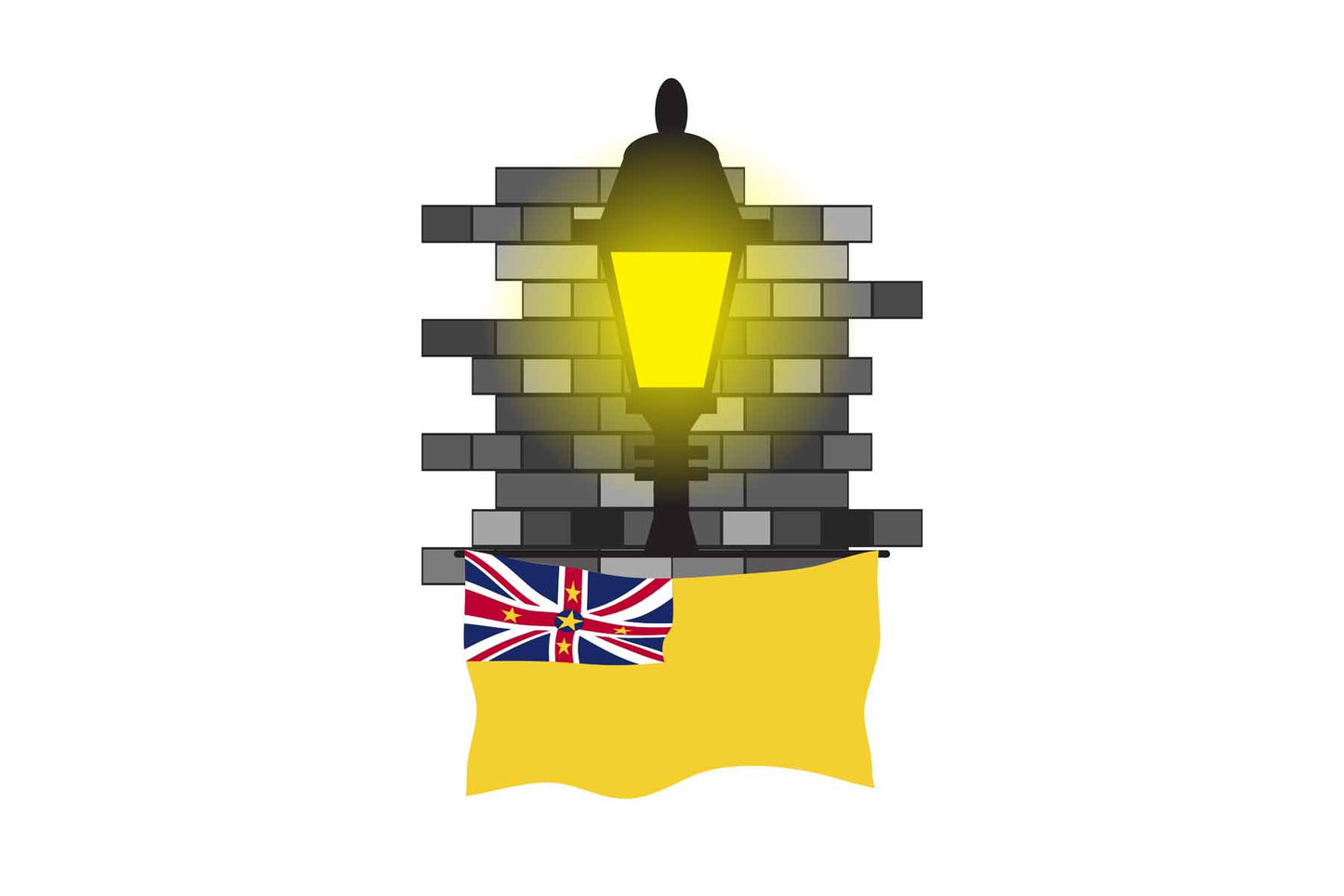 Niue Street Lamp Bricks Fridge Magnet