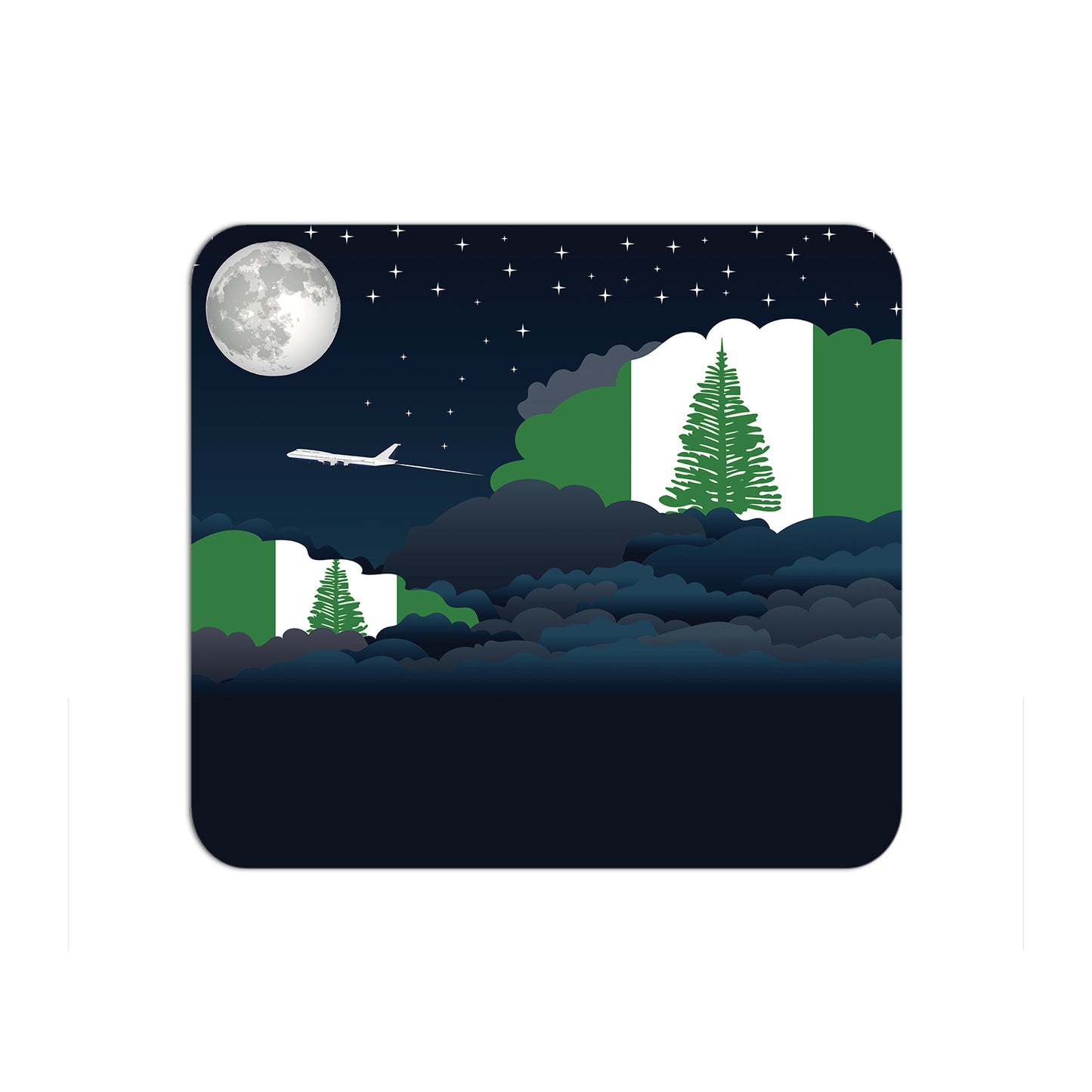 Norfolk Island Airplane Airport Flight Night Clouds Mousepad