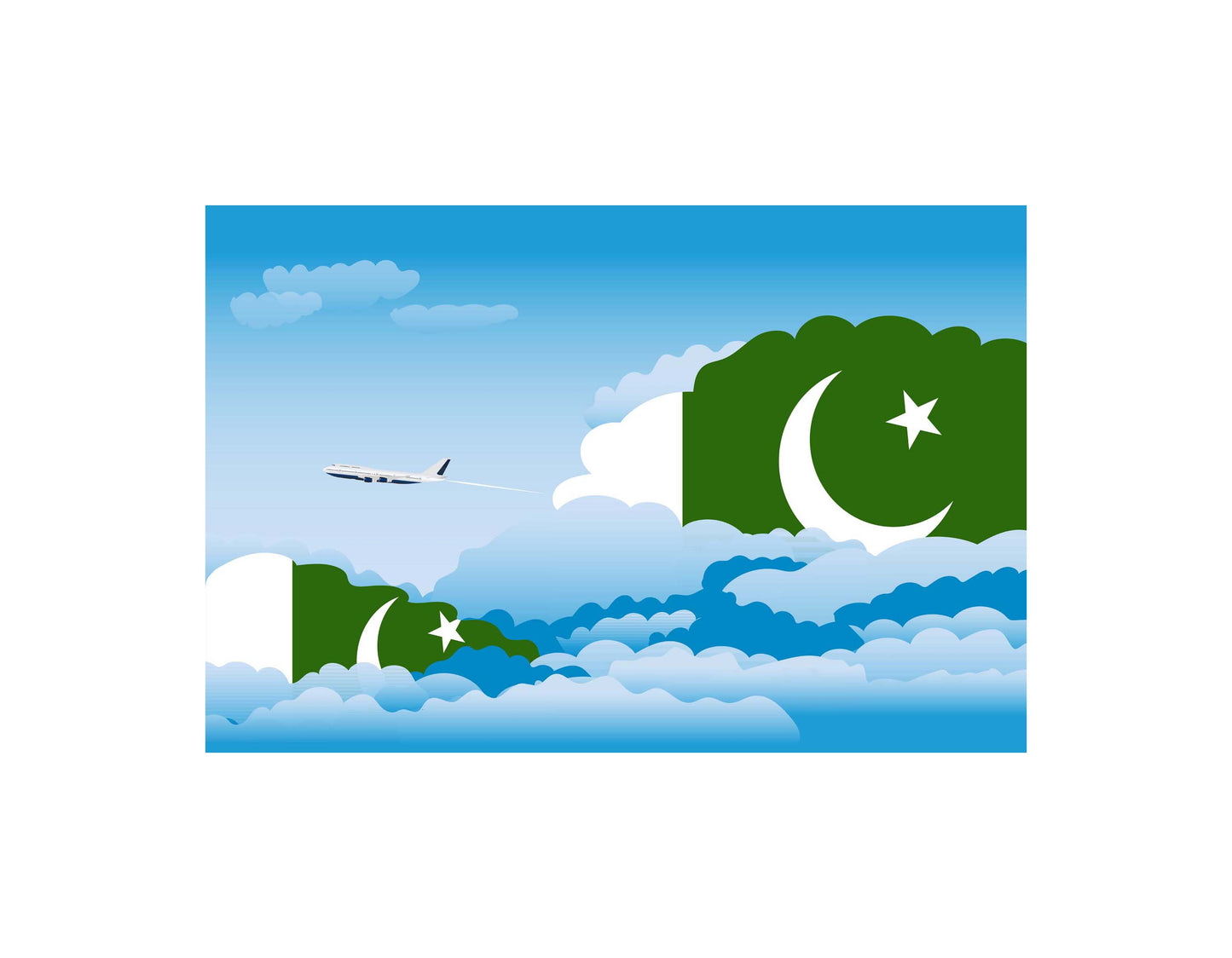 Pakistan Day Clouds Blankets & Throws | Soft Premium Blankets | City Posters Plus