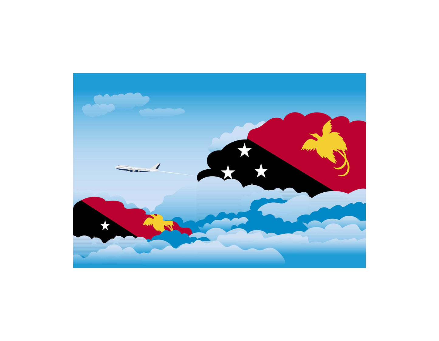 Papua New Guinea Day Clouds Blankets & Throws | Soft Premium Blankets | City Posters Plus