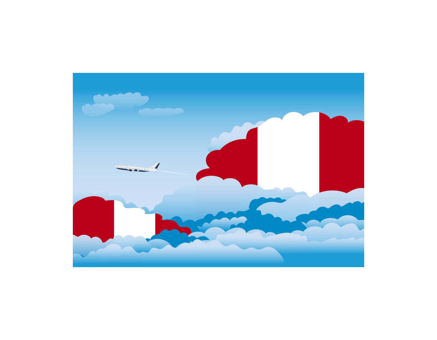 Peru Day Clouds Blankets & Throws | Soft Premium Blankets | City Posters Plus