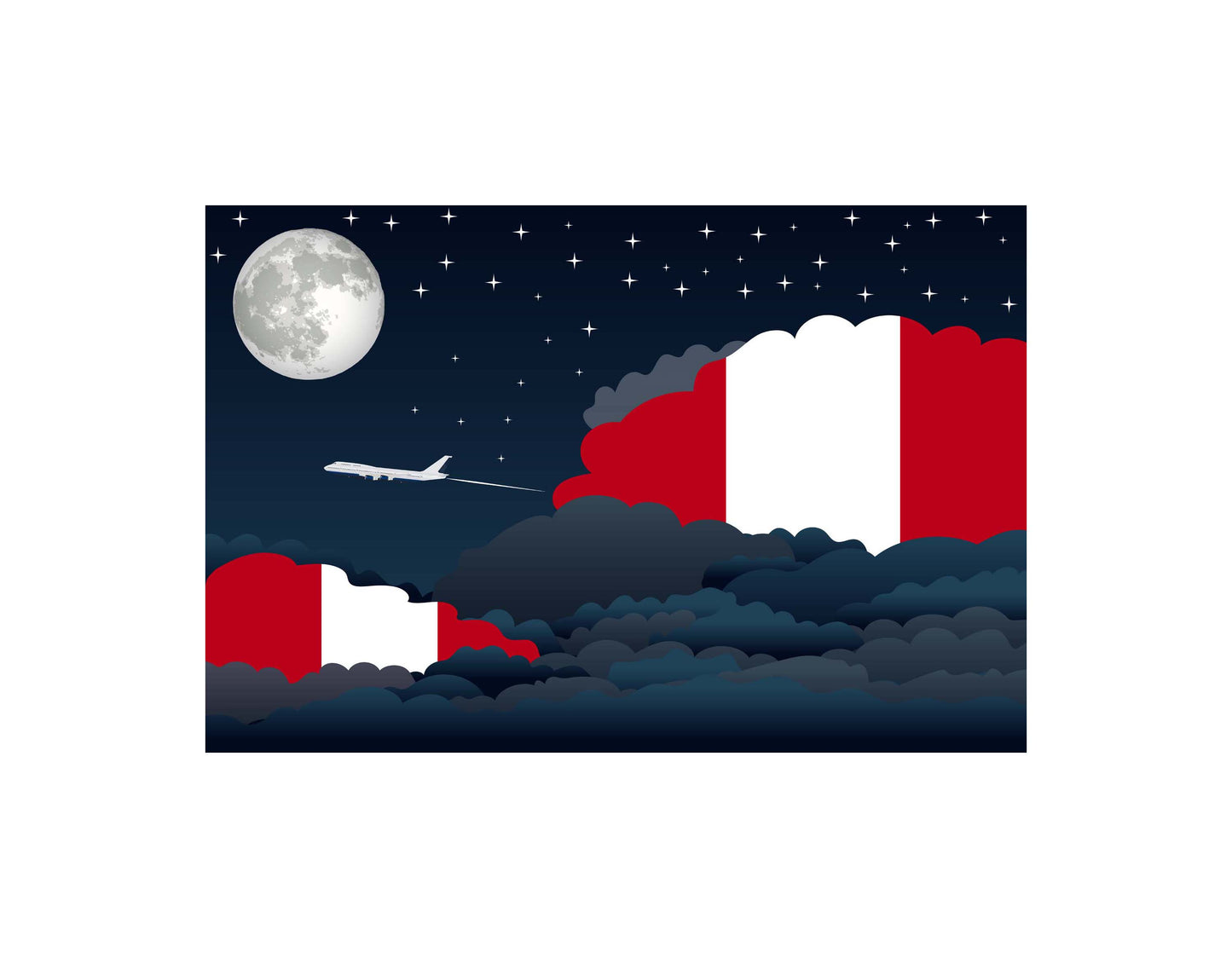 Peru Night Clouds Blankets & Throws | Premium Soft Blankets | City Posters Plus