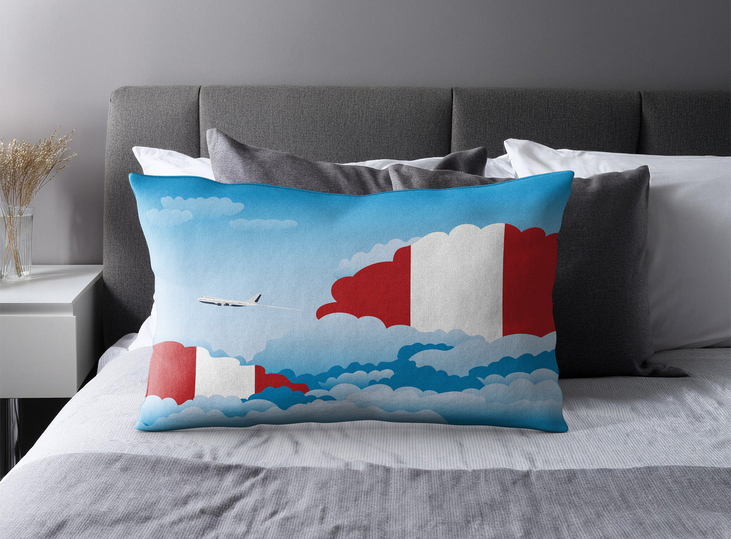 Peru World Airplane Day Clouds Square & Rectangle Pillow Cases | Aviation Decorative Pillow Covers