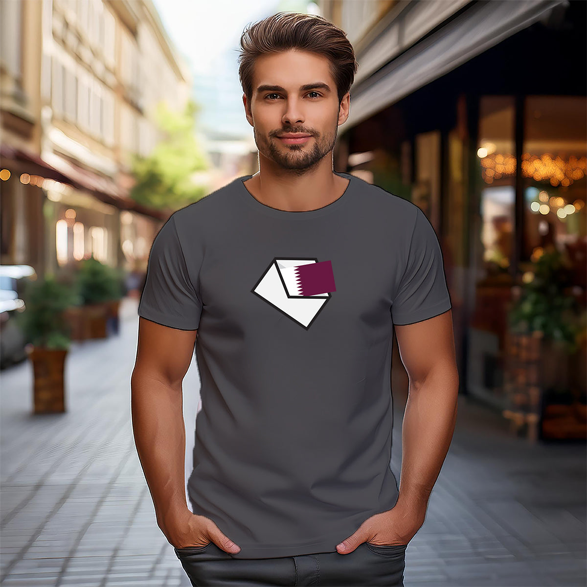 Qatar Mail Men Unisex T-Shirt | Postal Graphic Shirt