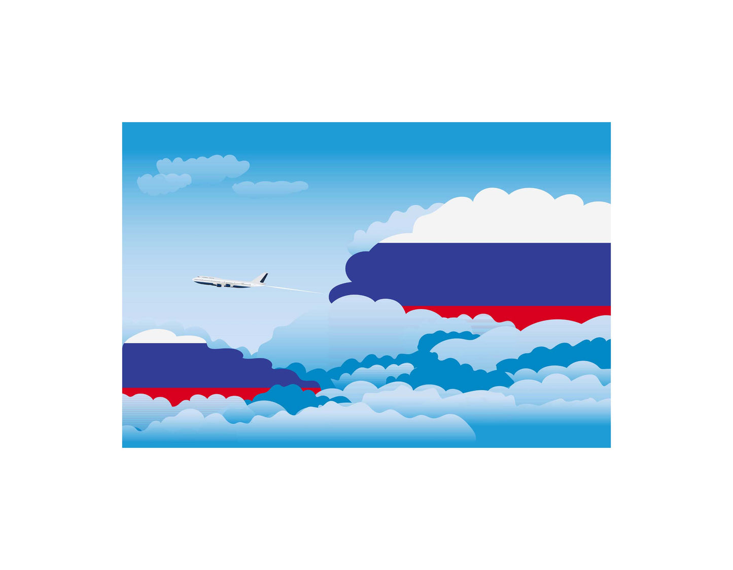 Russia Day Clouds Blankets & Throws | Soft Premium Blankets | City Posters Plus