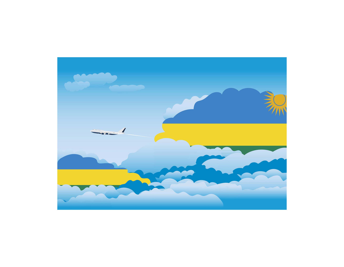 Rwanda Day Clouds Blankets & Throws | Soft Premium Blankets | City Posters Plus