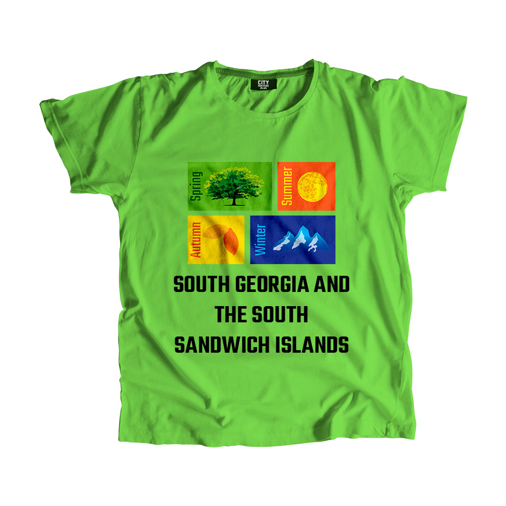 SOUTH GEORGIA AND THE SOUTH SANDWICH ISLANDS Seasons Seasons Unisex T-Shirt | City Posters Plus