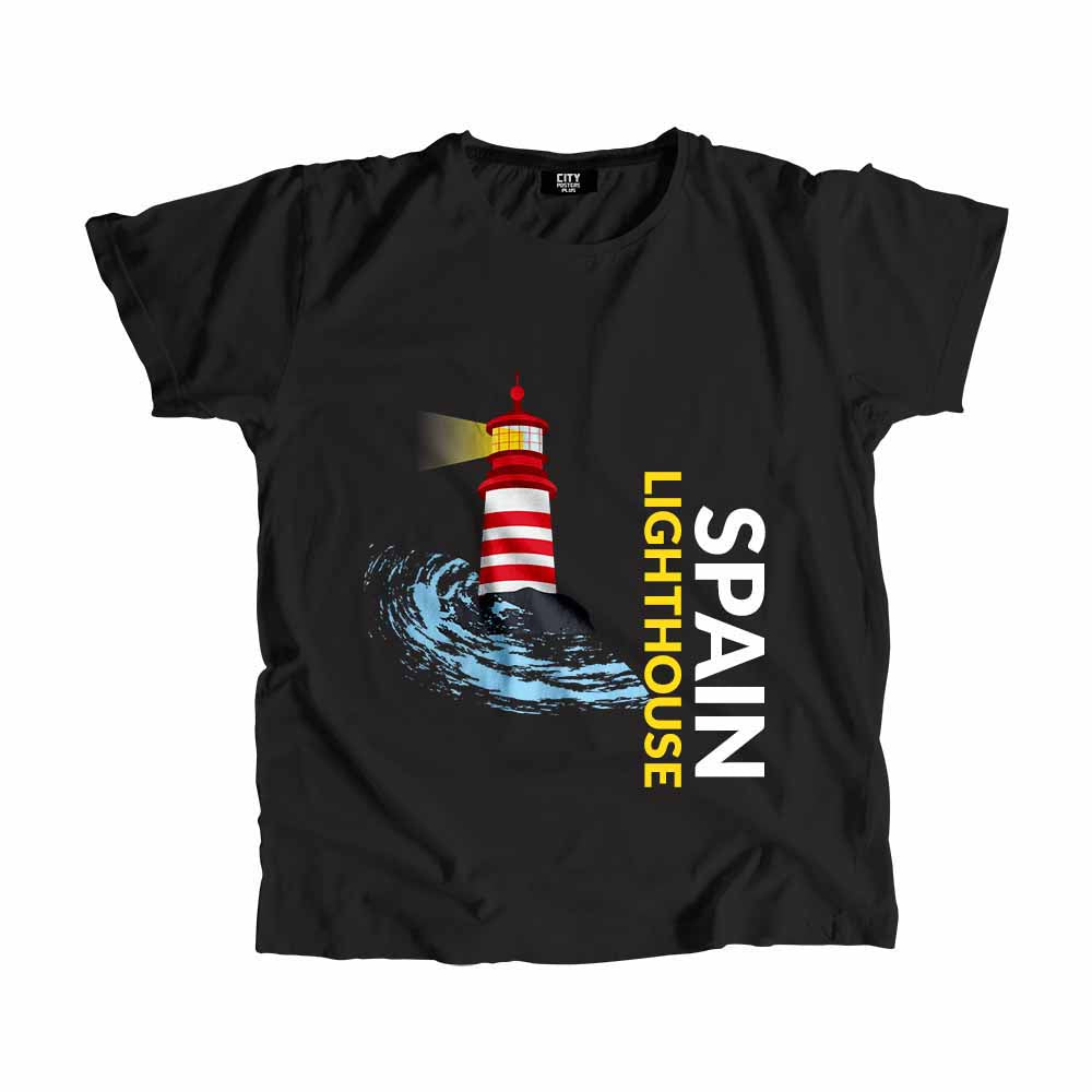 SPAIN Lighthouse Men Unisex T-Shirt | Coastal Travel Graphic Tee
