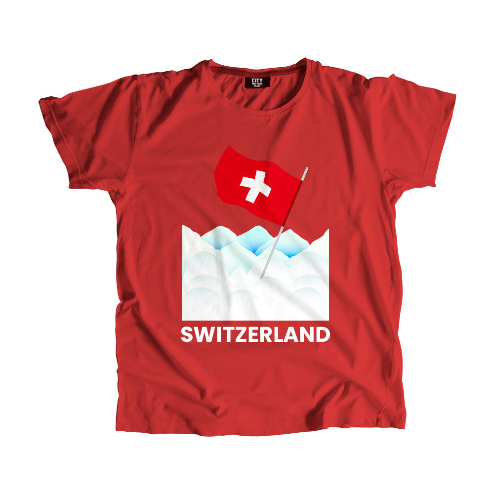 Switzerland Flag Snow Men Unisex T-Shirt
