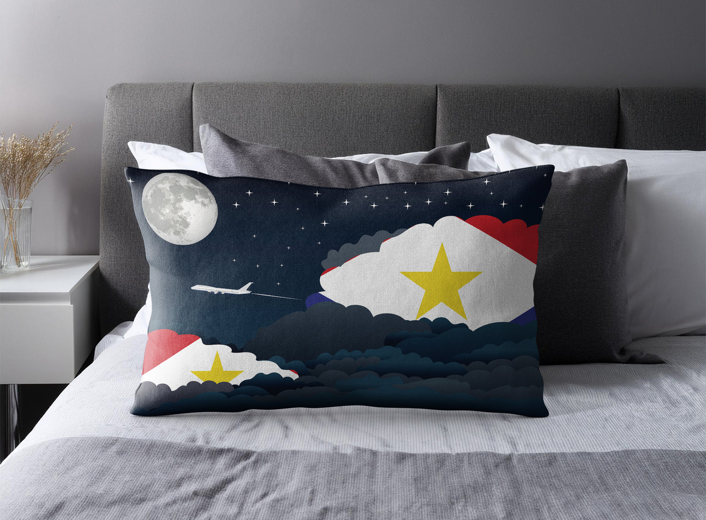 Saba Night Clouds Pillow Case and Pillow Throw