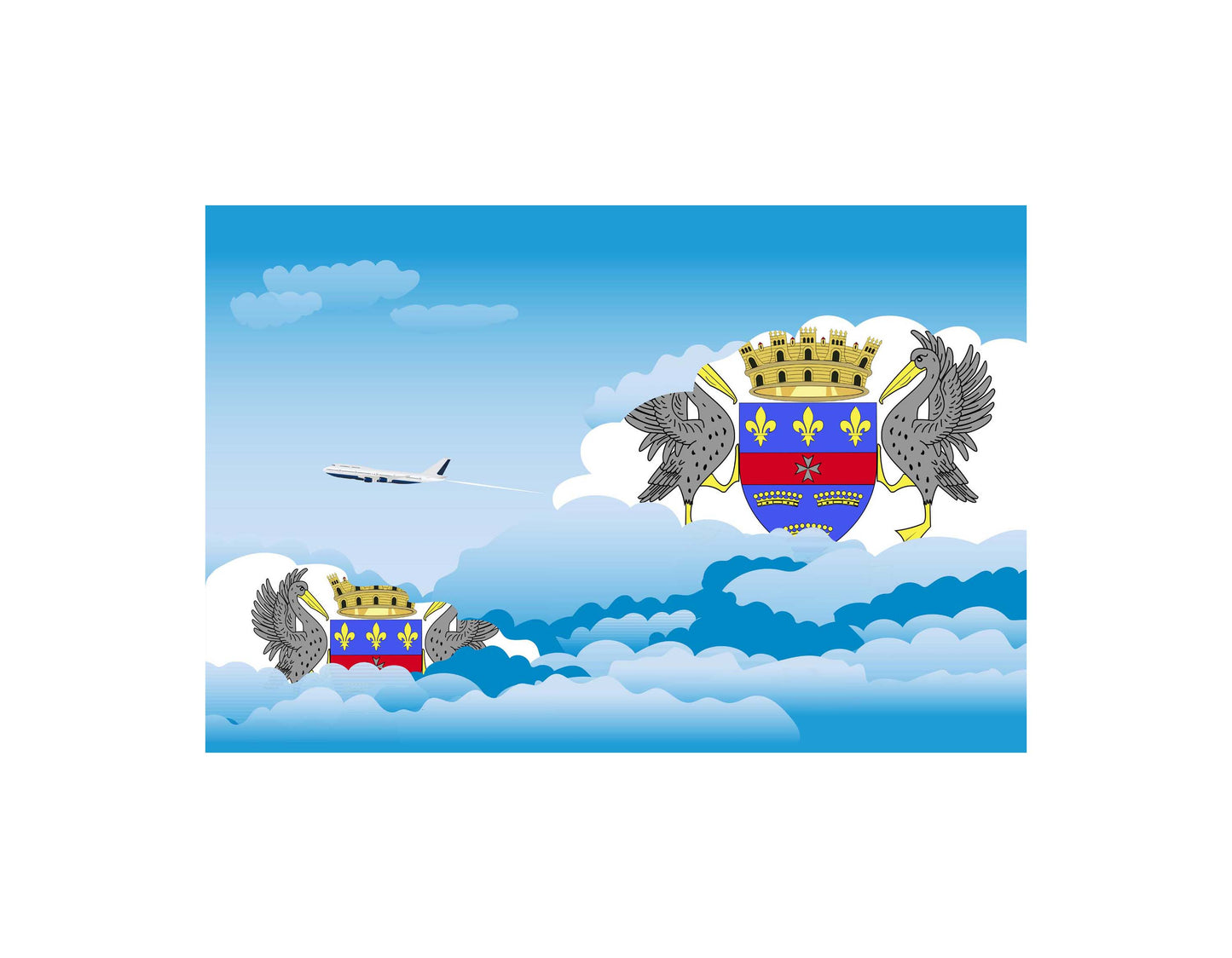 Saint Barthelemy Day Clouds Blankets & Throws | Soft Premium Blankets | City Posters Plus