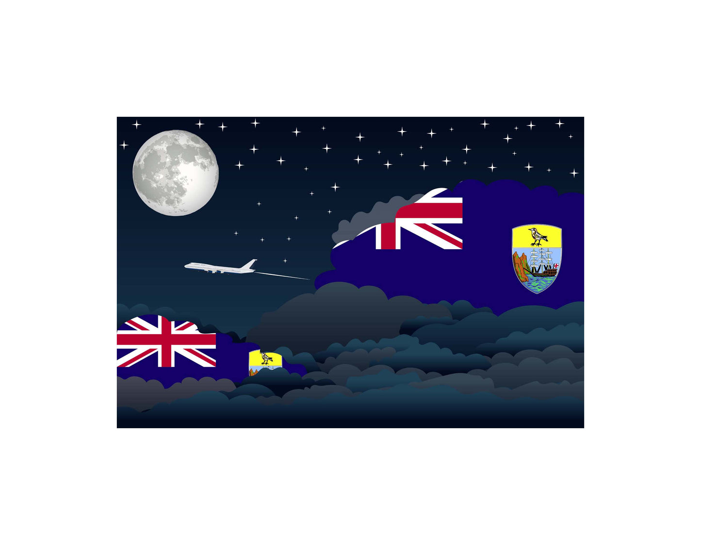 Saint Helena Night Clouds Blanket Throw