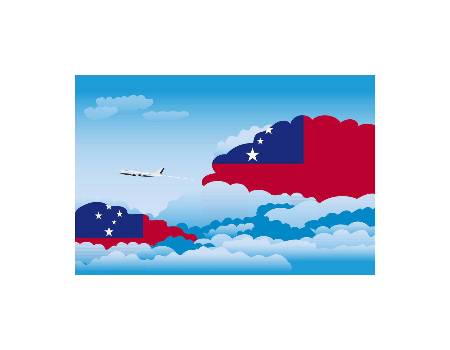 Samoa Day Clouds Blankets & Throws | Soft Premium Blankets | City Posters Plus