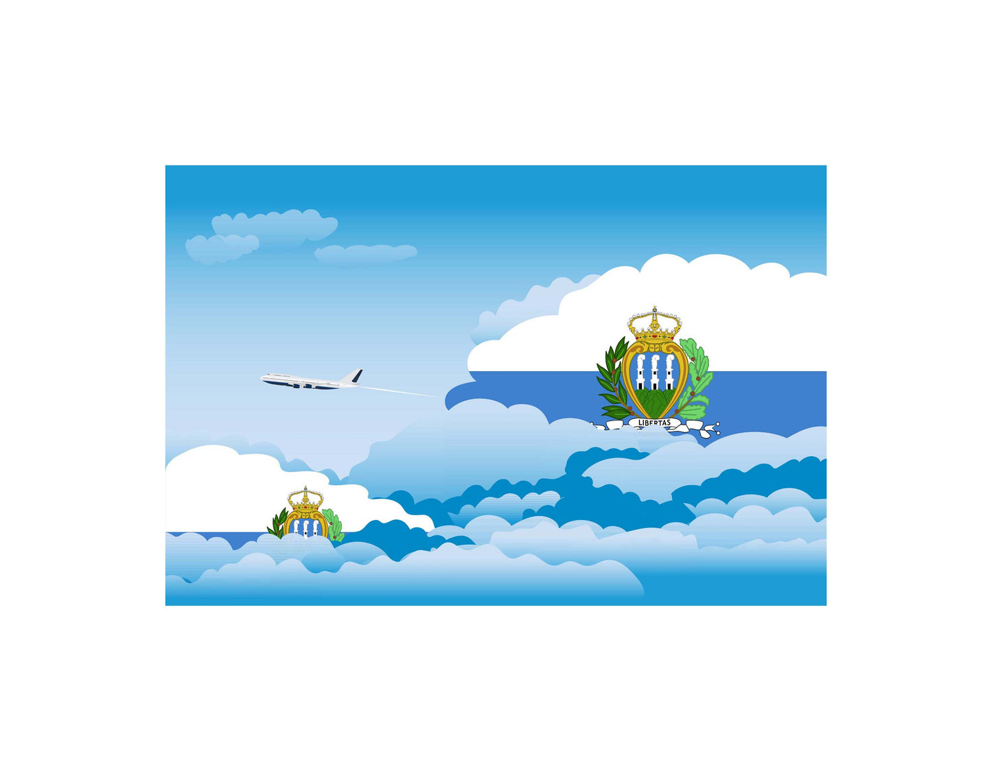 San Marino Day Clouds Blankets & Throws | Soft Premium Blankets | City Posters Plus
