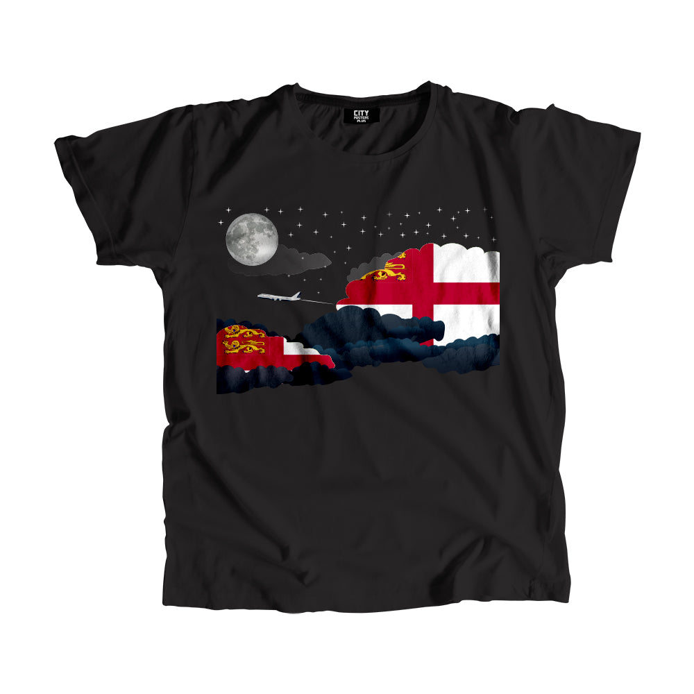 Sark Night Clouds Airplane Airport Flight Men Unisex T-Shirt Night Clouds Airplane Airport Flight T-Shirt