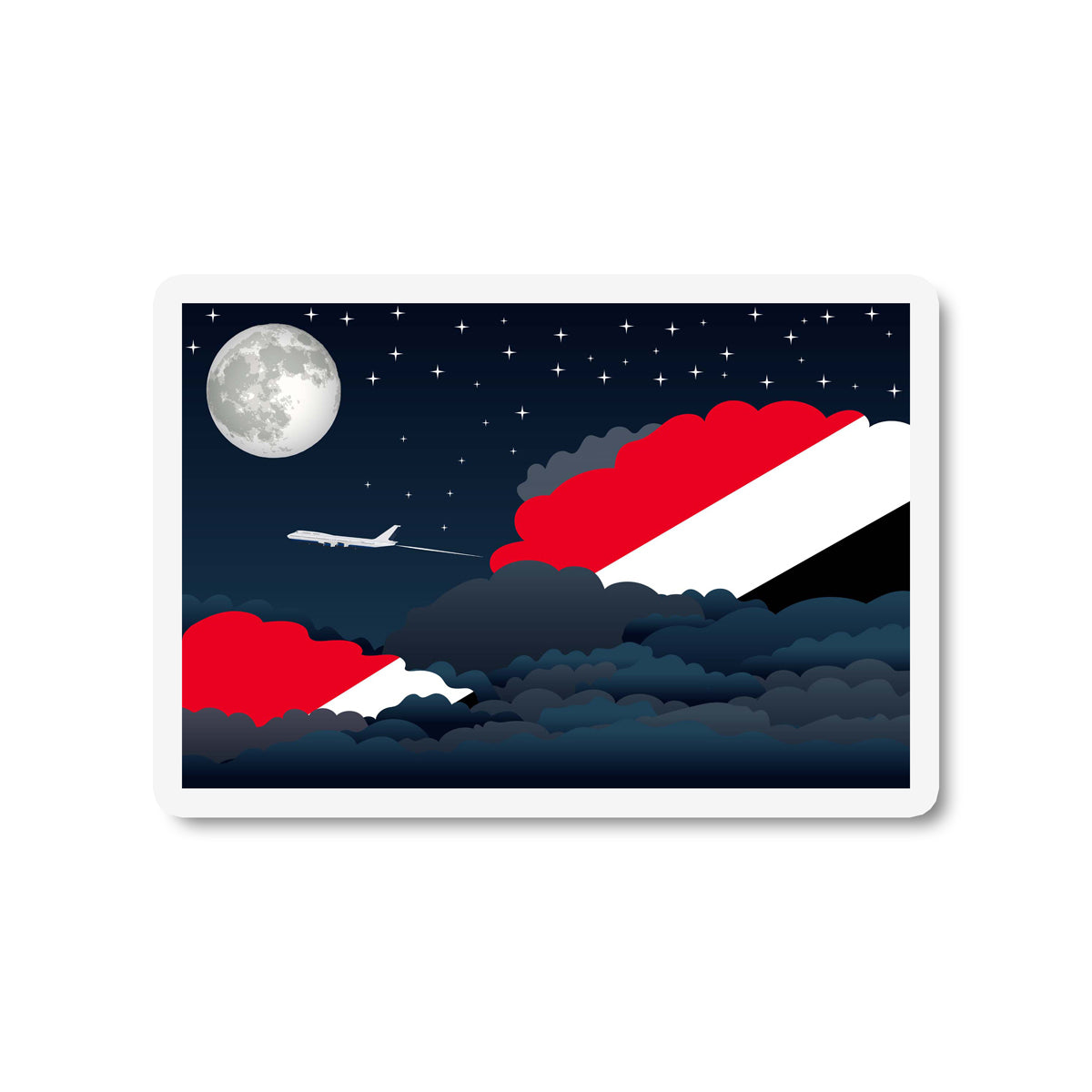 Sealand Principality of Night Clouds Fridge Magnet