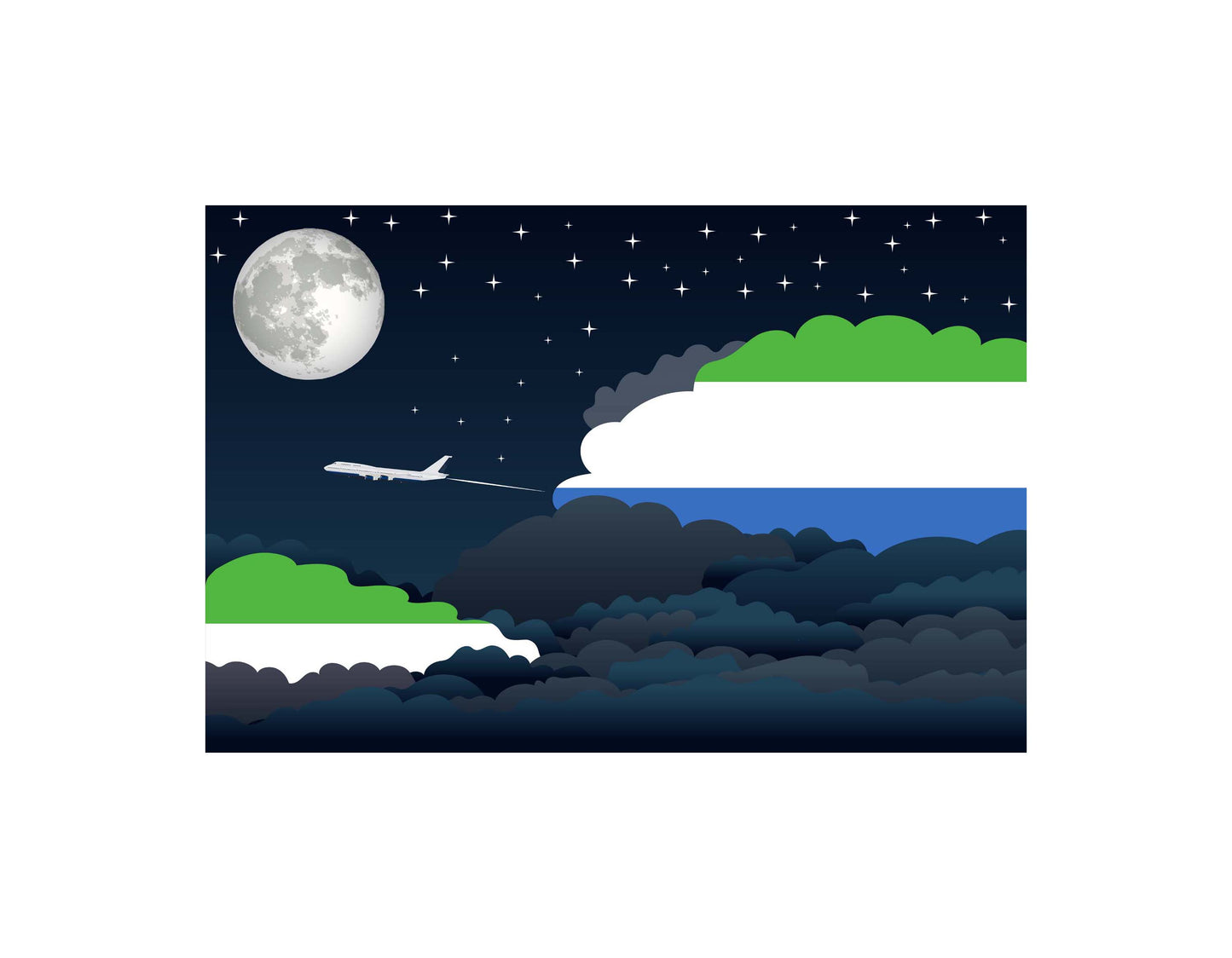 Sierra Leone Night Clouds Blankets & Throws | Premium Soft Blankets | City Posters Plus