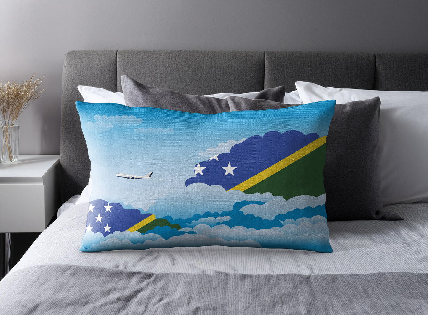 Solomon Islands Day Clouds Pillow Case and Pillow Throw