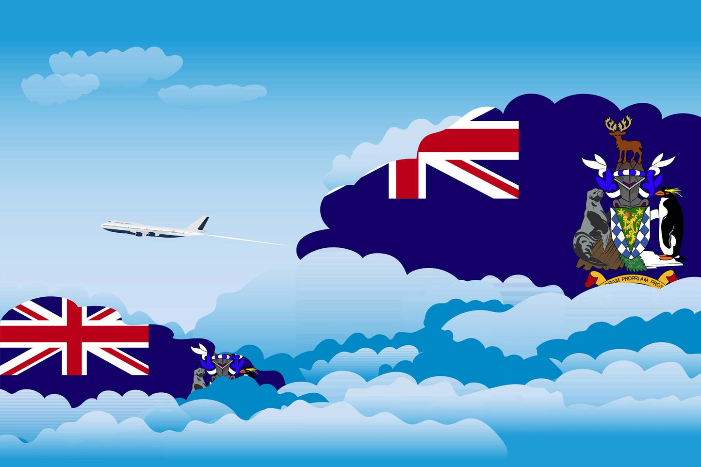 South Georgia Case and the South Sandwich Islands Day Clouds Blankets & Throws | Soft Premium Blankets | City Posters Plus