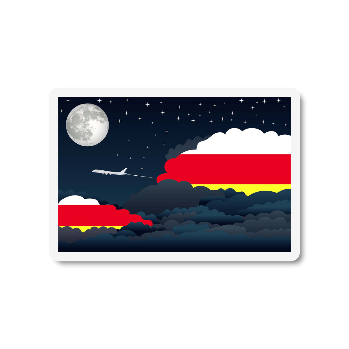 South Ossetia Night Clouds Fridge Magnet