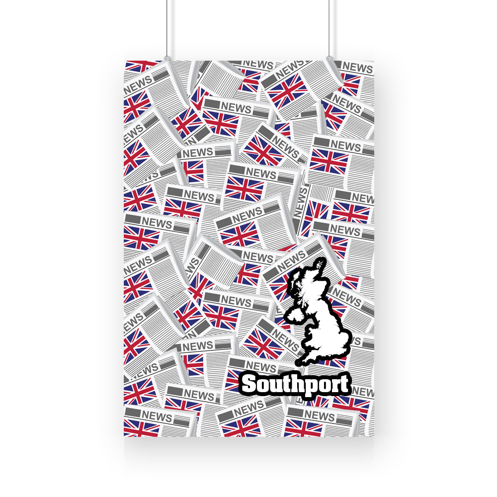 Southport Newspapers Canvas Print Framed