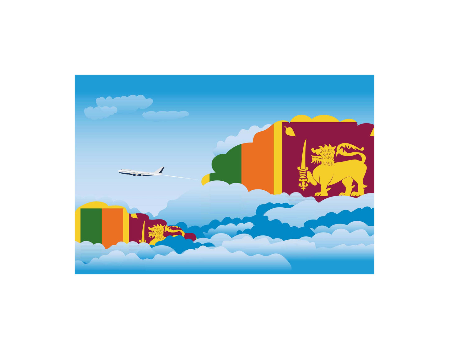 Sri Lanka Day Clouds Blankets & Throws | Soft Premium Blankets | City Posters Plus