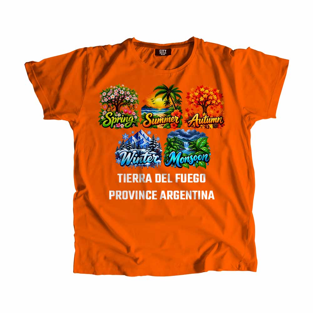 TIERRA DEL FUEGO PROVINCE ARGENTINA Seasons Seasons Unisex T-Shirt | City Posters Plus