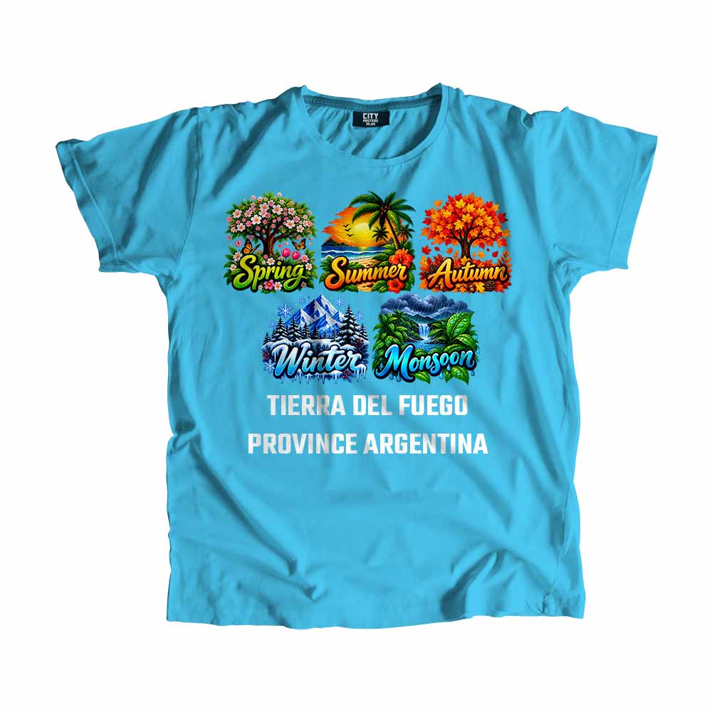 TIERRA DEL FUEGO PROVINCE ARGENTINA Seasons Seasons Unisex T-Shirt | City Posters Plus