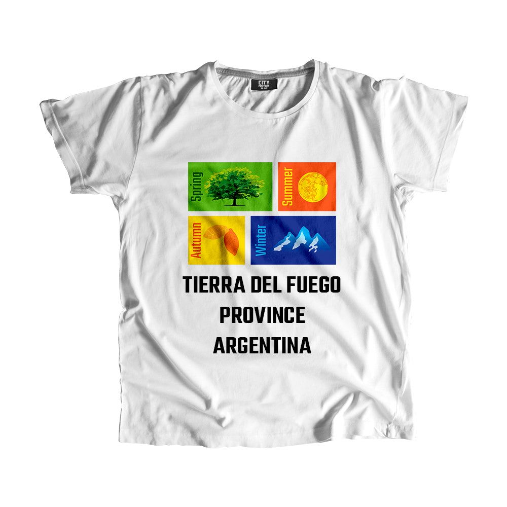 TIERRA DEL FUEGO PROVINCE ARGENTINA Seasons Seasons Unisex T-Shirt | City Posters Plus