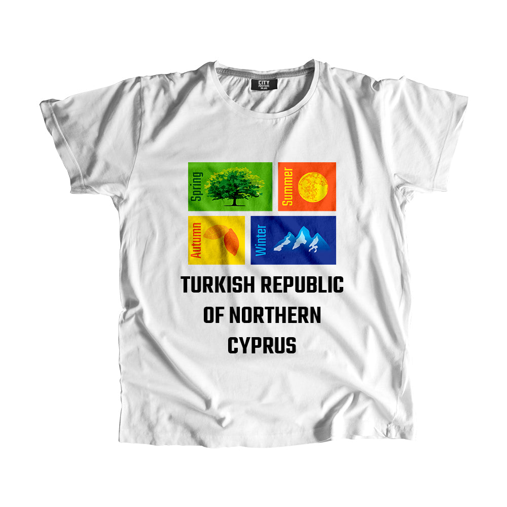 TURKISH REPUBLIC OF NORTHERN CYPRUS Seasons Seasons Unisex T-Shirt | City Posters Plus