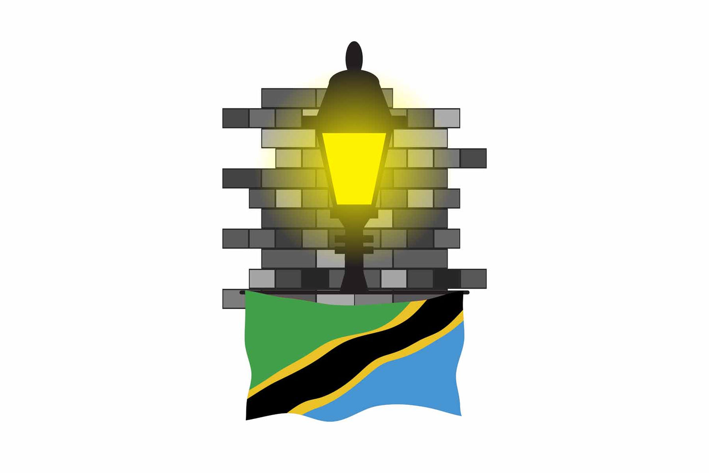 Tanzania Street Lamp Bricks Fridge Magnet