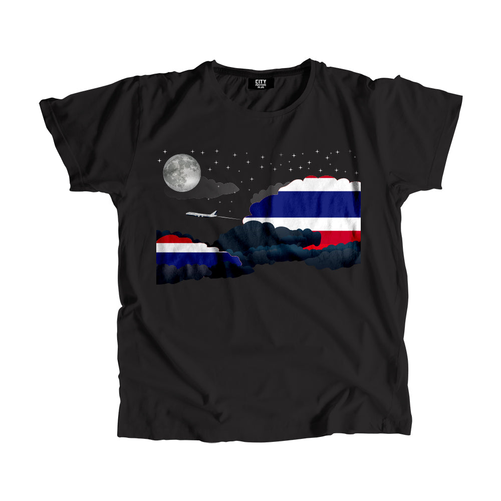 Thailand Night Clouds Airplane Airport Flight Men Unisex T-Shirt Night Clouds Airplane Airport Flight T-Shirt
