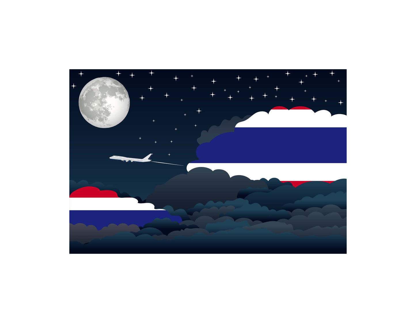 Thailand Night Clouds Blankets & Throws | Premium Soft Blankets | City Posters Plus