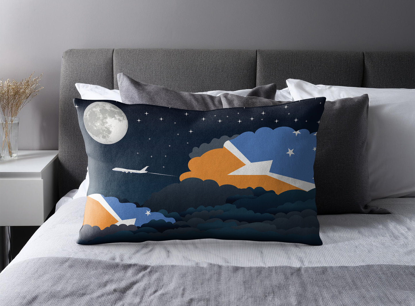 Tierra del Fuego Province Argentina Night Clouds Pillow Case and Pillow Throw