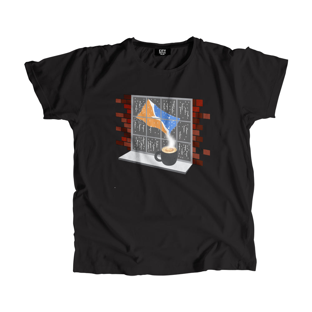 Tierra del Fuego Province Argentina Coffee Rain Men Unisex T-Shirt | Coffee Lover Graphic Tee