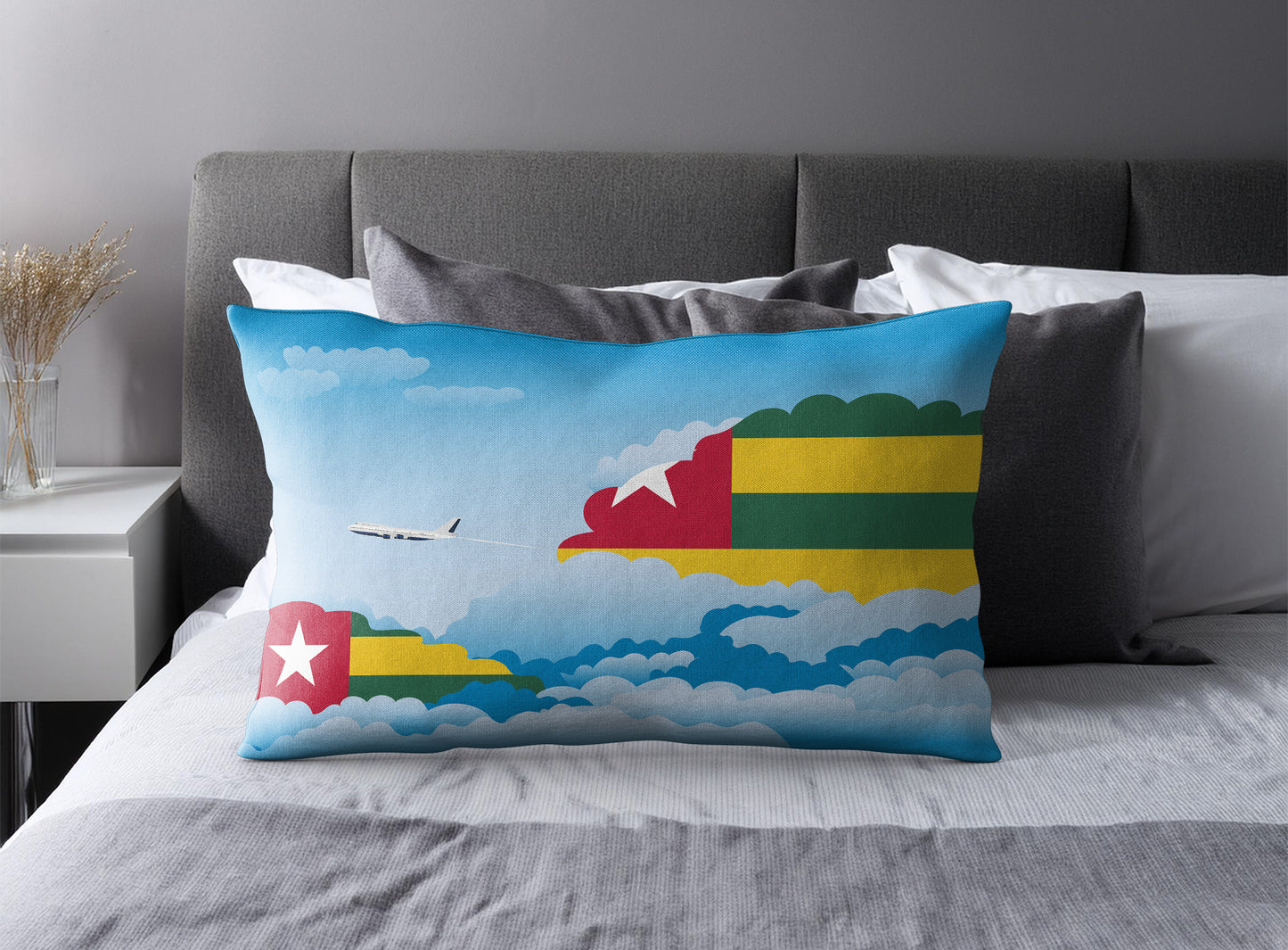 Togo World Airplane Day Clouds Square & Rectangle Pillow Cases | Aviation Decorative Pillow Covers