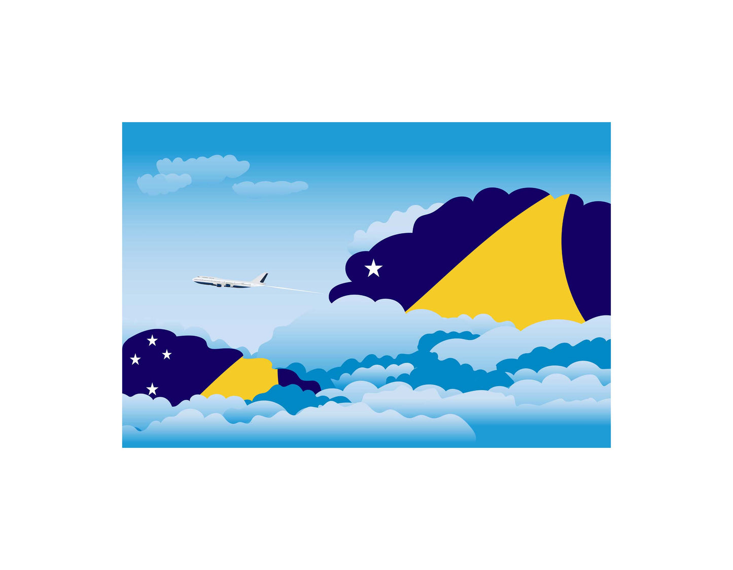 Tokelau Day Clouds Blankets & Throws | Soft Premium Blankets | City Posters Plus