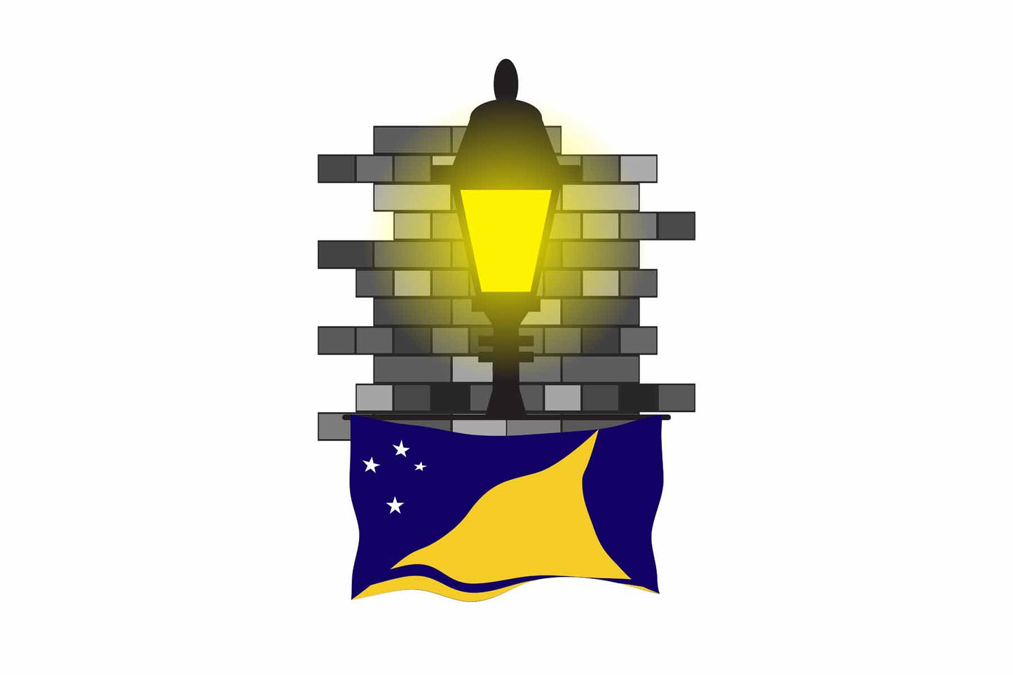 Tokelau Street Lamp Bricks Fridge Magnet