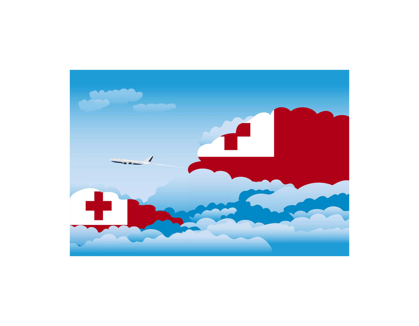 Tonga Day Clouds Blanket Throw