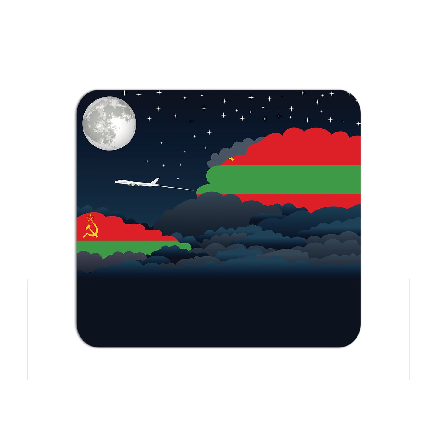 Transnistria Airplane Airport Flight Night Clouds Mousepad