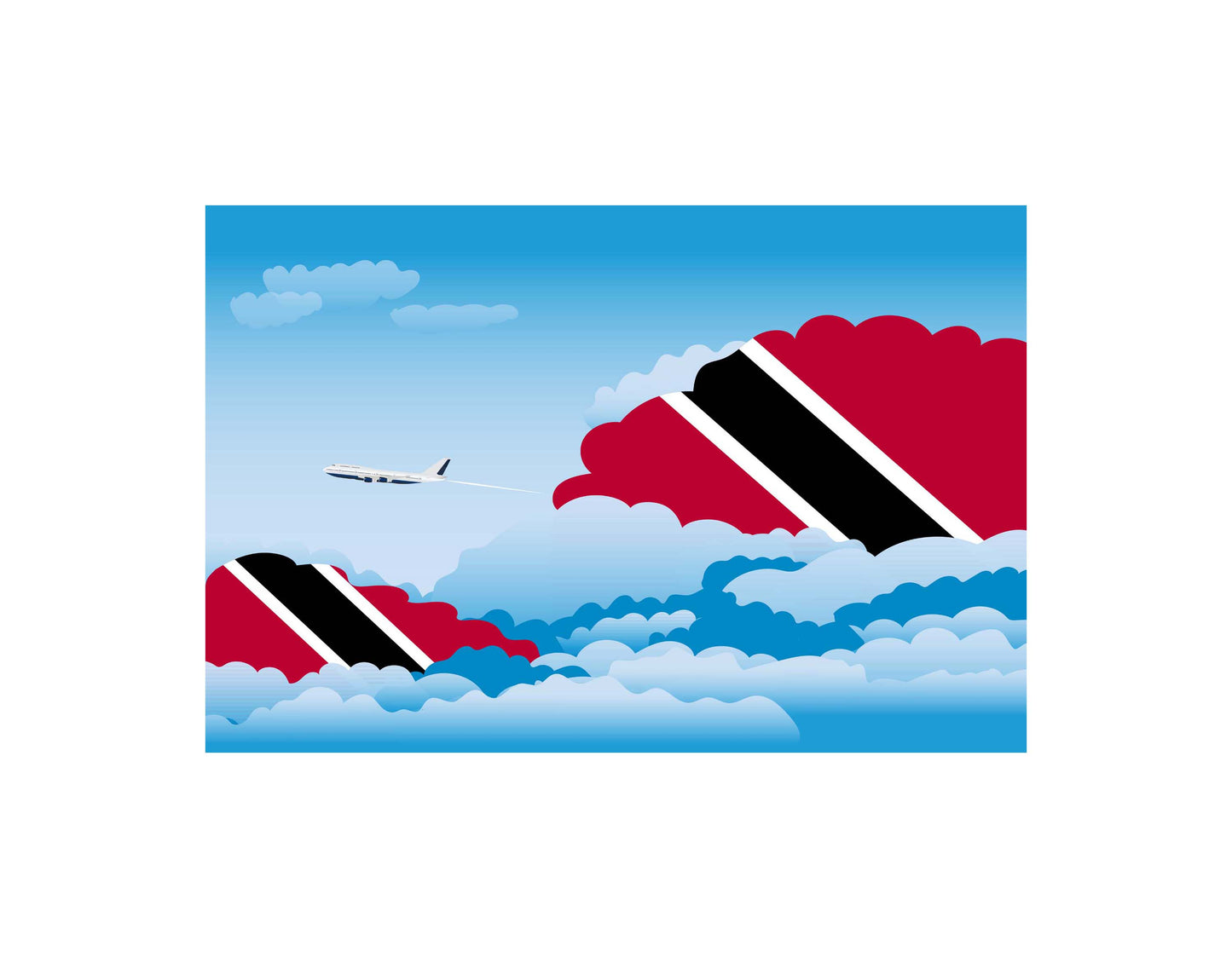 Trinidad Case and Tobago Day Clouds Blankets & Throws | Soft Premium Blankets | City Posters Plus