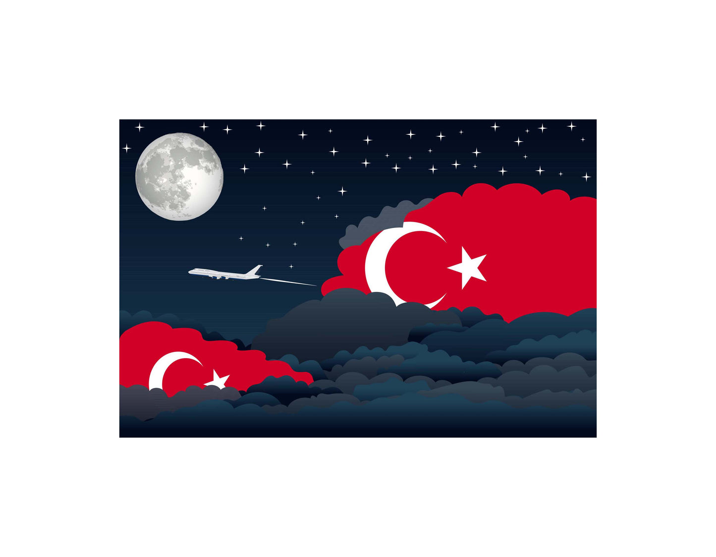 Turkey Night Clouds Blankets & Throws | Premium Soft Blankets | City Posters Plus