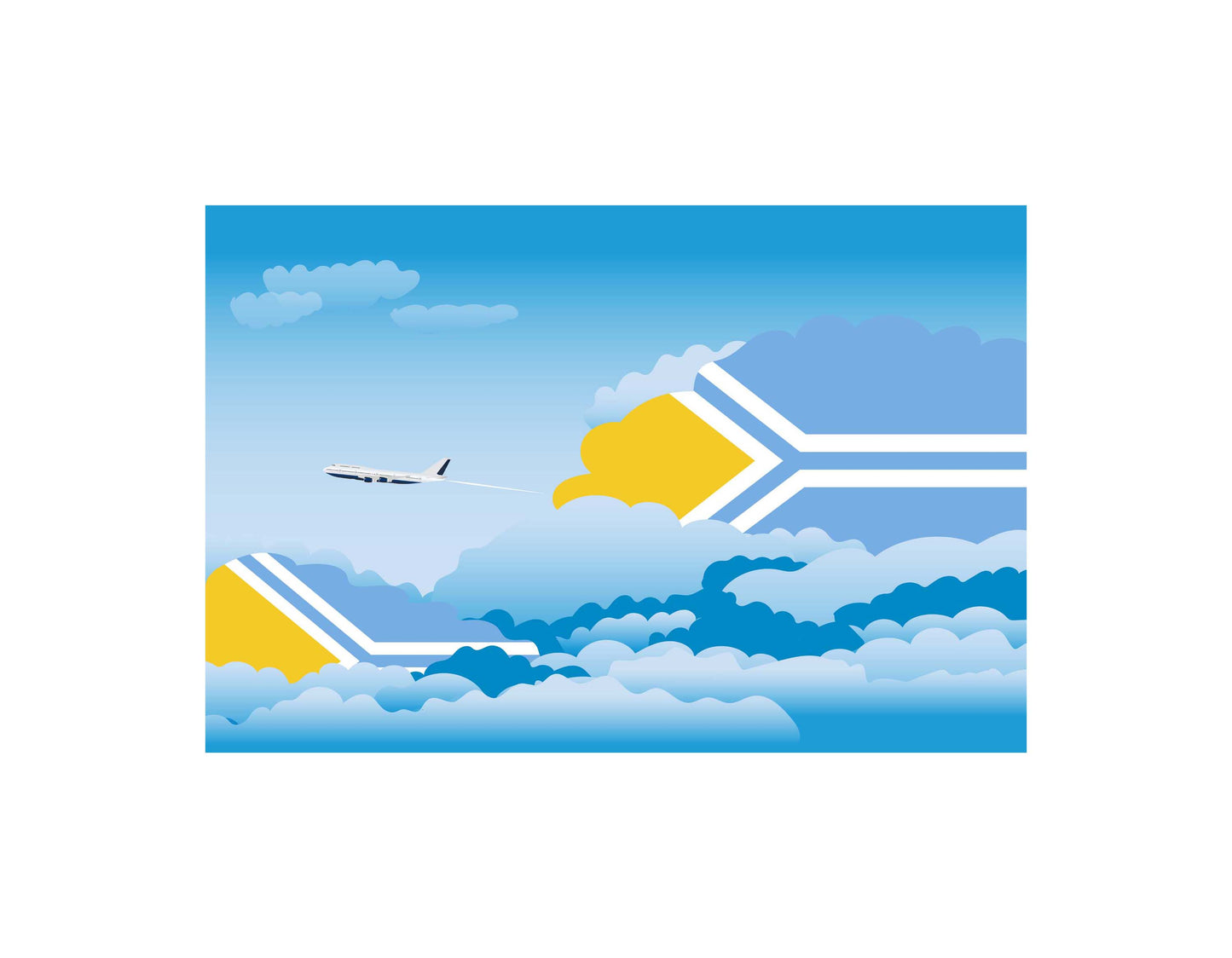 Tuva Day Clouds Blankets & Throws | Soft Premium Blankets | City Posters Plus