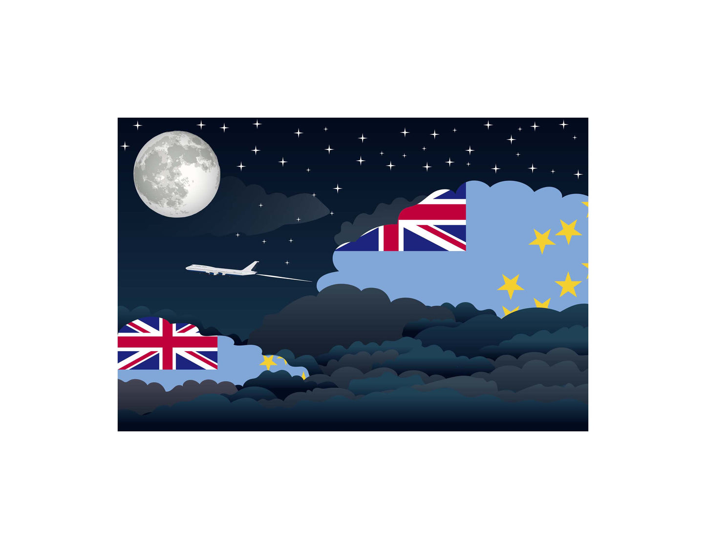 Tuvalu Night Clouds Blankets & Throws | Premium Soft Blankets | City Posters Plus