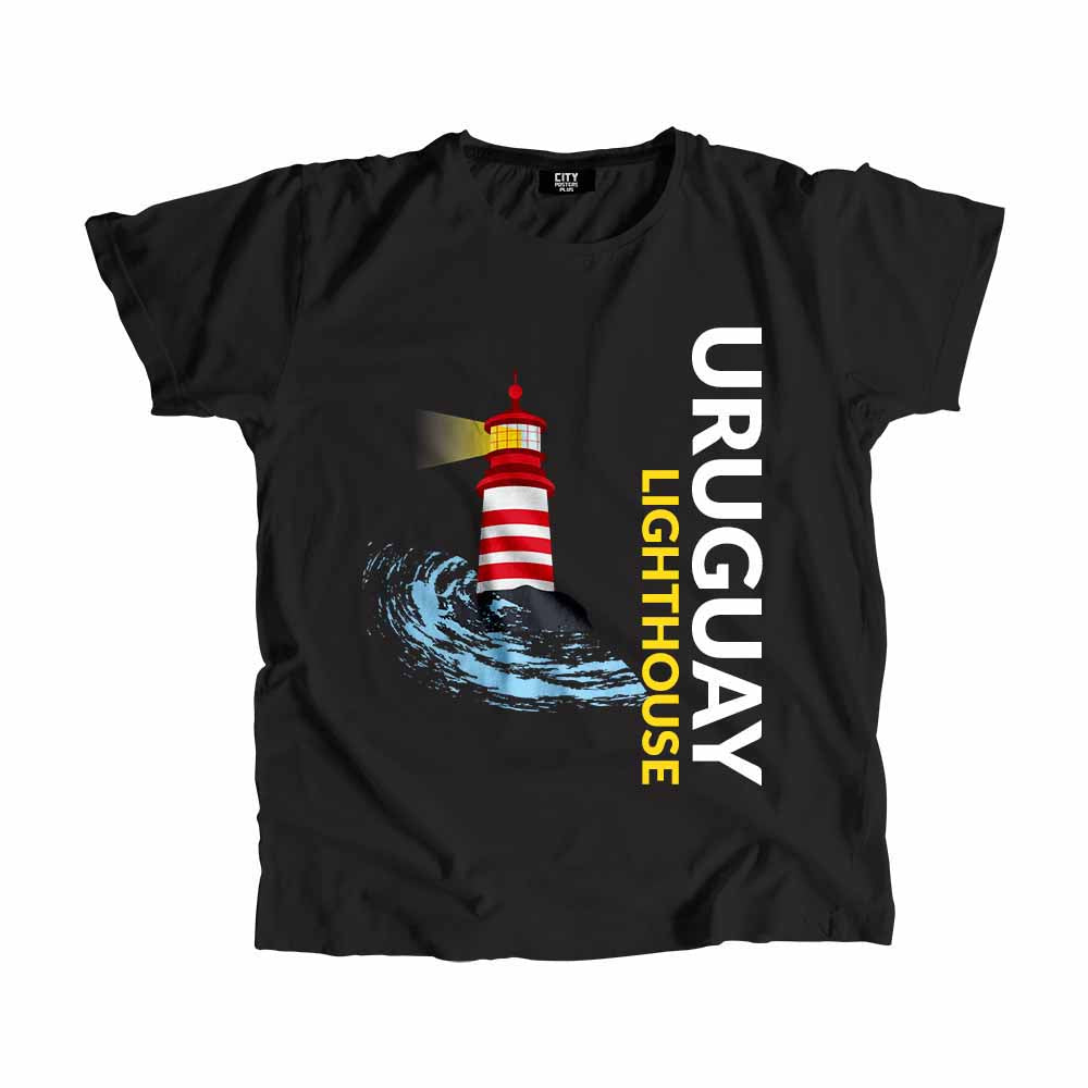 URUGUAY Lighthouse Men Unisex T-Shirt | Coastal Travel Graphic Tee