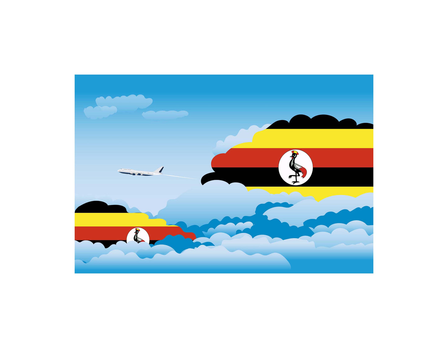 Uganda Day Clouds Blanket Throw